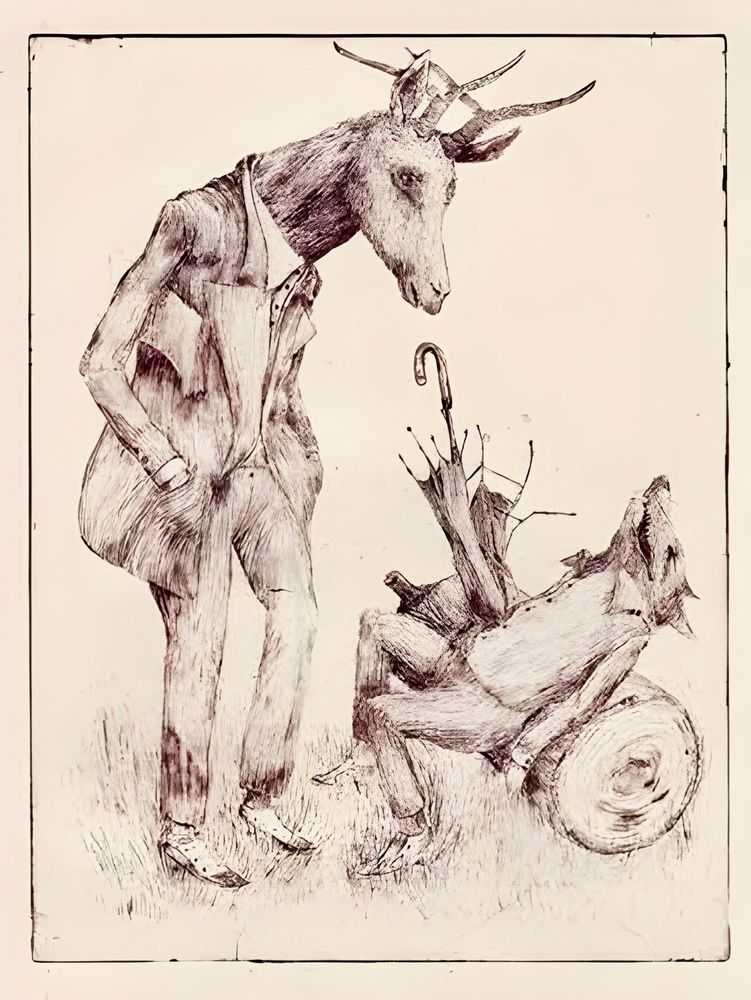 Ericailcane, ‘Ombrello’, 13-03-2009, Print, Etching, Pictures On Walls, Numbered
