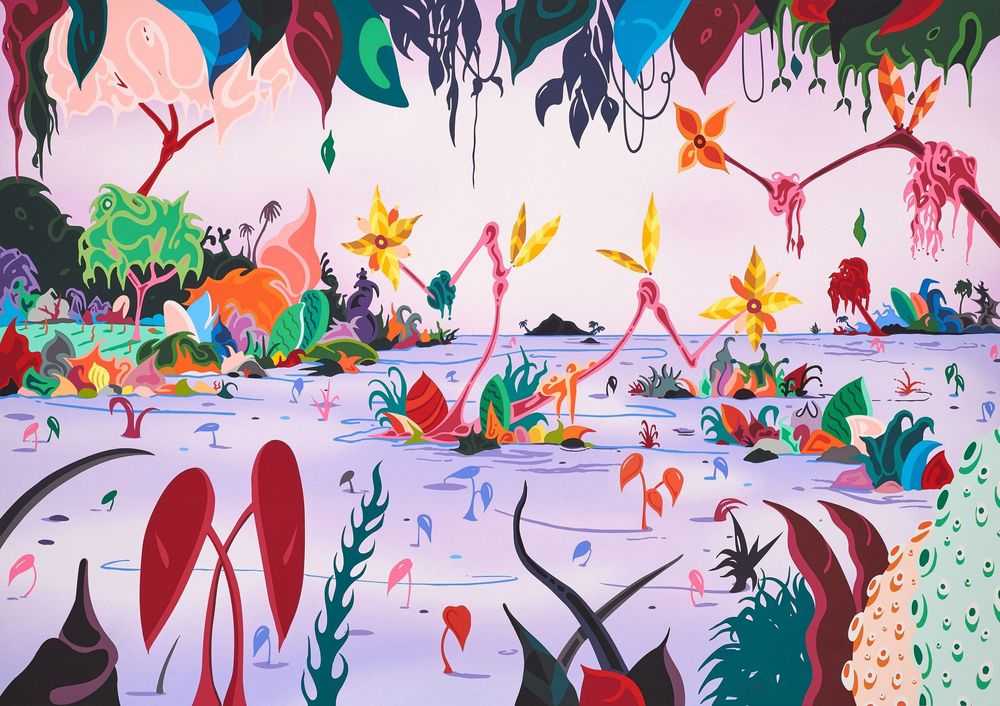 Erik Parker, ‘New Breed Bay’, 28-09-2017, Print, 72-color silkscreen, Pace Prints, Numbered