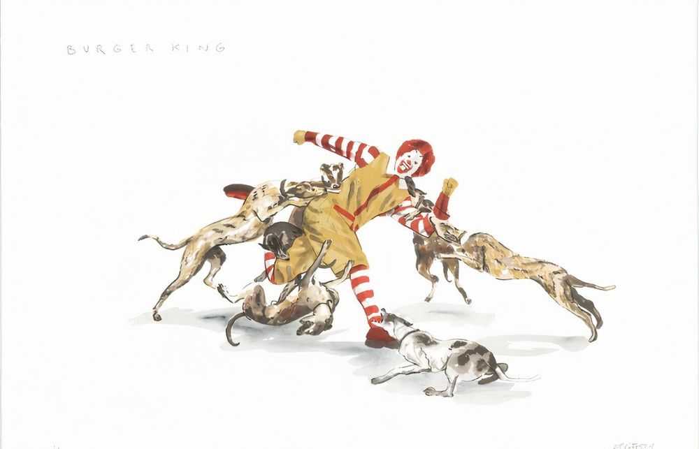 Escif, ‘Burger King’, 25-02-2021, Print, Twelve-colour lithograph on paper BFK Rives 270 g/m2, hand deckled edges, printed on a Marinoni press at Idem studio in Paris, Self-released, Numbered