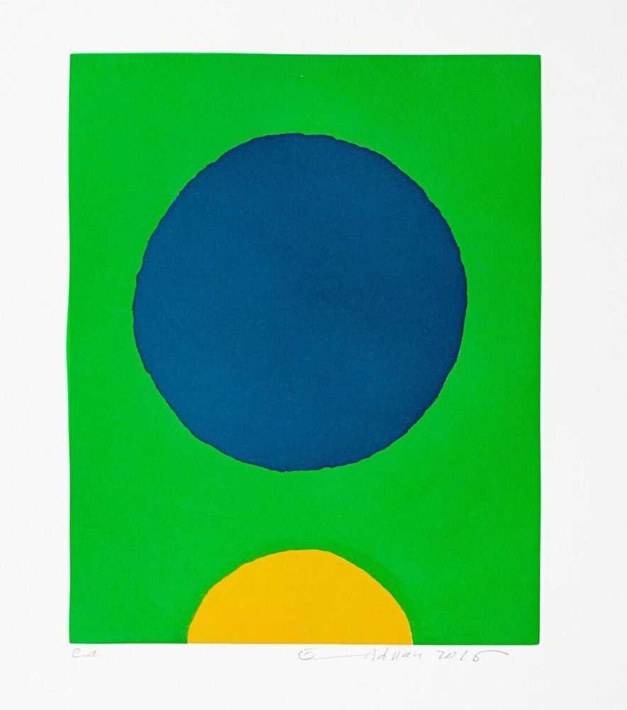 Etel Adnan, ‘Le Poids Du Monde’, 2016, Print, Hand coloured etching on Arches paper, null, Numbered