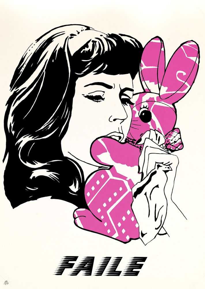 Faile, ‘Bunny (Unsigned)’, 24-09-2003, Print, Screenprint, Pictures On Walls, Numbered