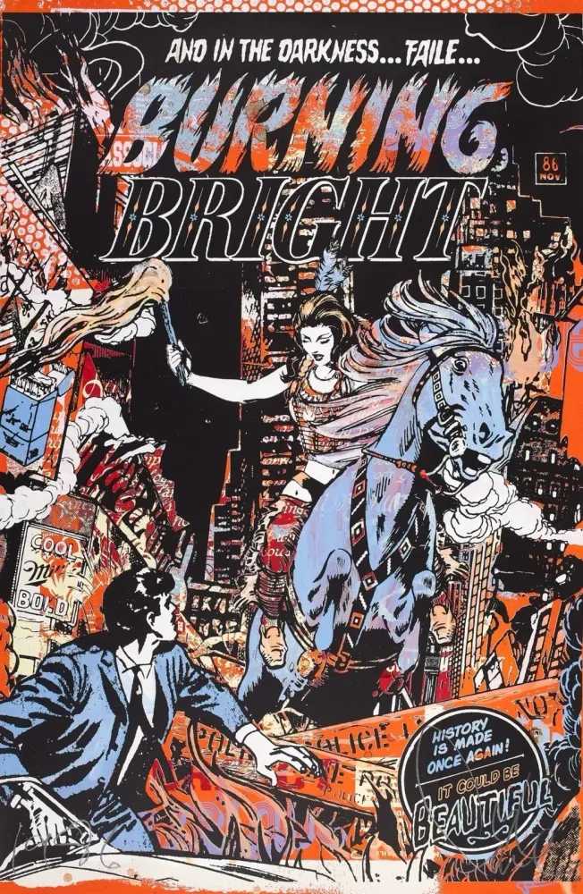 Faile, ‘Burning Bright’, 2009, Print, Screenprint in colours, null, Numbered