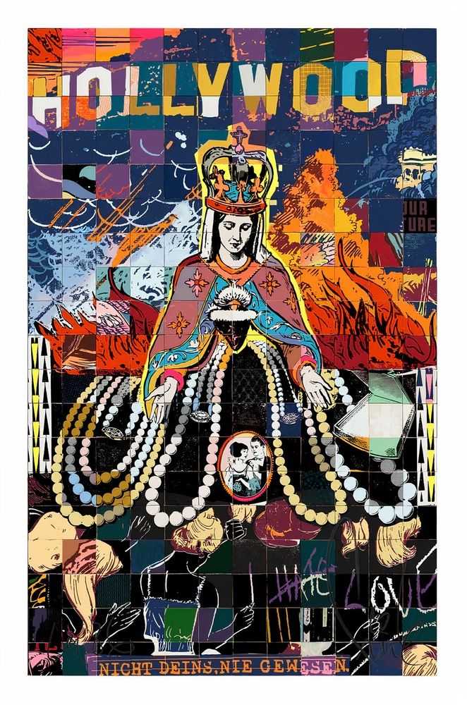 Faile, ‘Hollywood Nights’, 13-10-2021, Print, Archival Ink on Entrada 290gsm Cotton Rag, Faile Shop, Numbered
