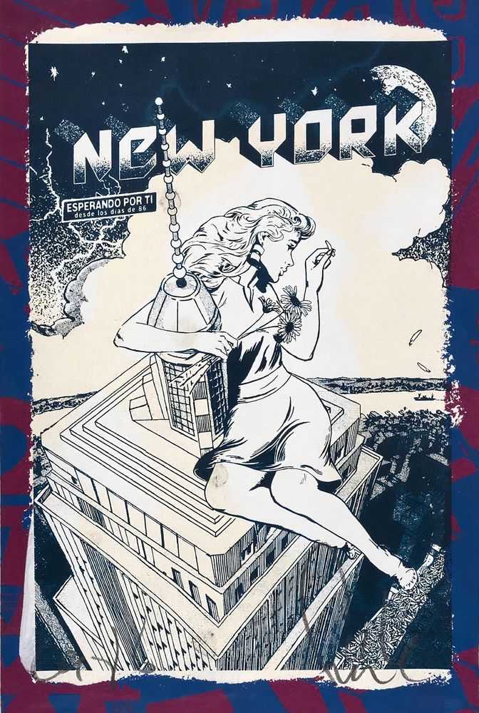 Faile, ‘Loves Me, Loves Me Not...’, 19-05-2016, Print, Hand-painted, stained and printed on archival paper, Faile Shop, Numbered, Handfinished