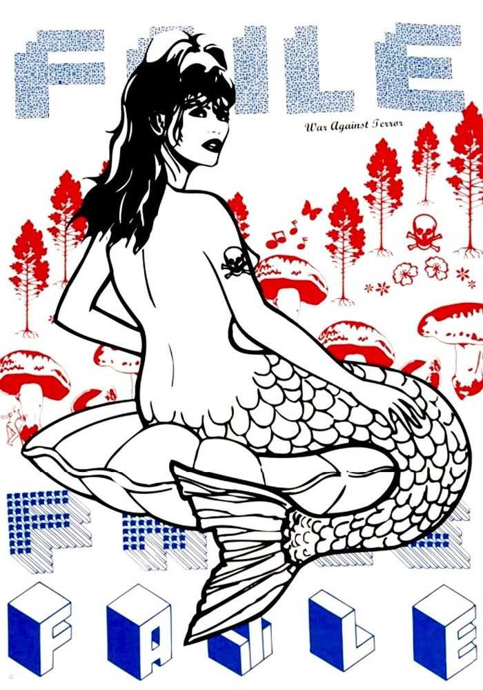 Faile, ‘Marmaid (Signed)’, 24-09-2003, Print, Screenprint, Pictures On Walls, Numbered
