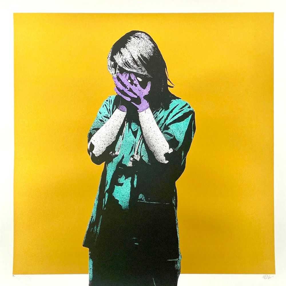 Fake, ‘Code Black (Gold)’, 20-12-2021, Print, Gold and Black screen print and hand painted watercolor, Self Released, Numbered, Handfinished