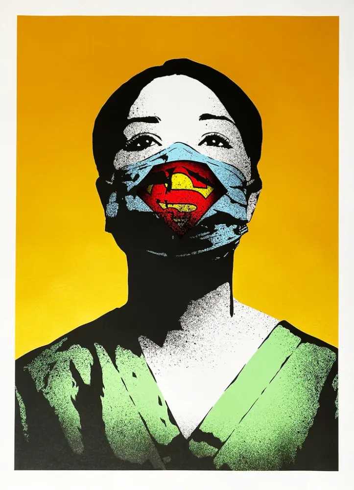 Fake, ‘Super Nurse (Super Size Gold)’, 09-07-2020, Print, 6 color screen print, Self-Released, Numbered