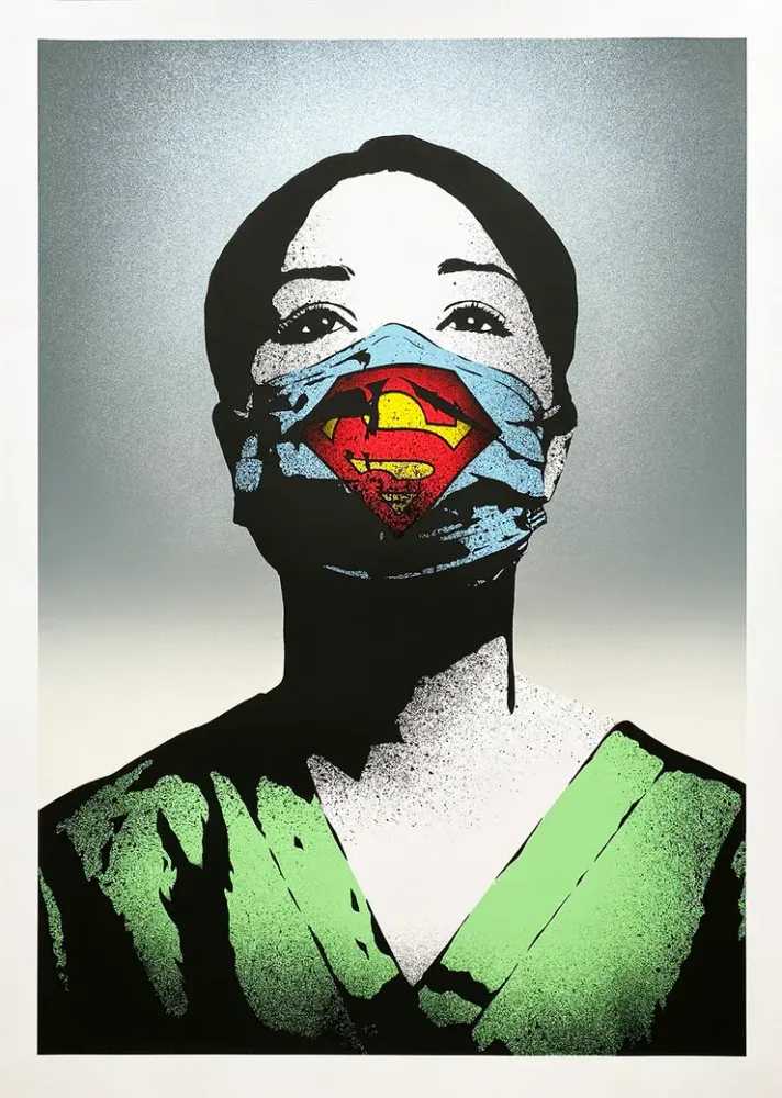 Fake, ‘Super Nurse (Super Size Grey)’, 09-07-2020, Print, 6 color screen print, Self-Released, Numbered