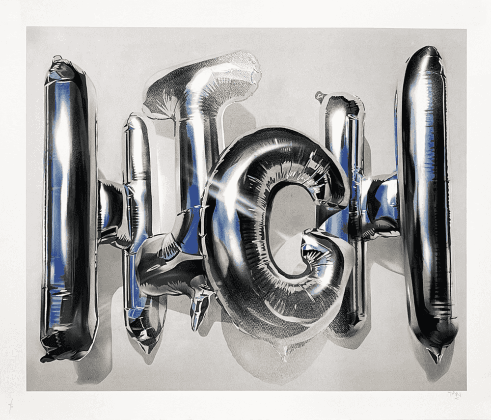 Fanakapan, ‘High (Hand Finished)’, 21-11-2018, Print, 19 Colour Screenprint On 300gsm Somerset Paper. hand-finished highlights, white shadows & translucent black, Graffiti Prints, Numbered, Handfinished
