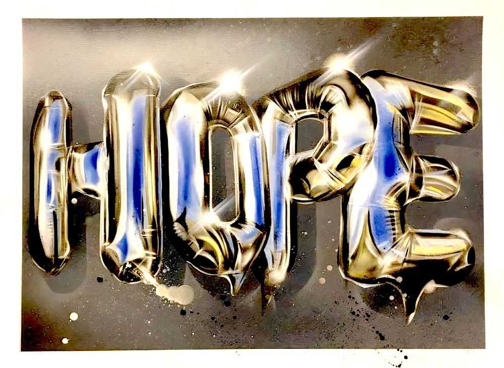 Fanakapan, ‘Hope (Hand Finished)’, 25-01-2018, Print, Hand-finished in spray paint 22 Colour screenprint On 300gsm somerset satin Paper, Graffiti Prints, Numbered, Handfinished