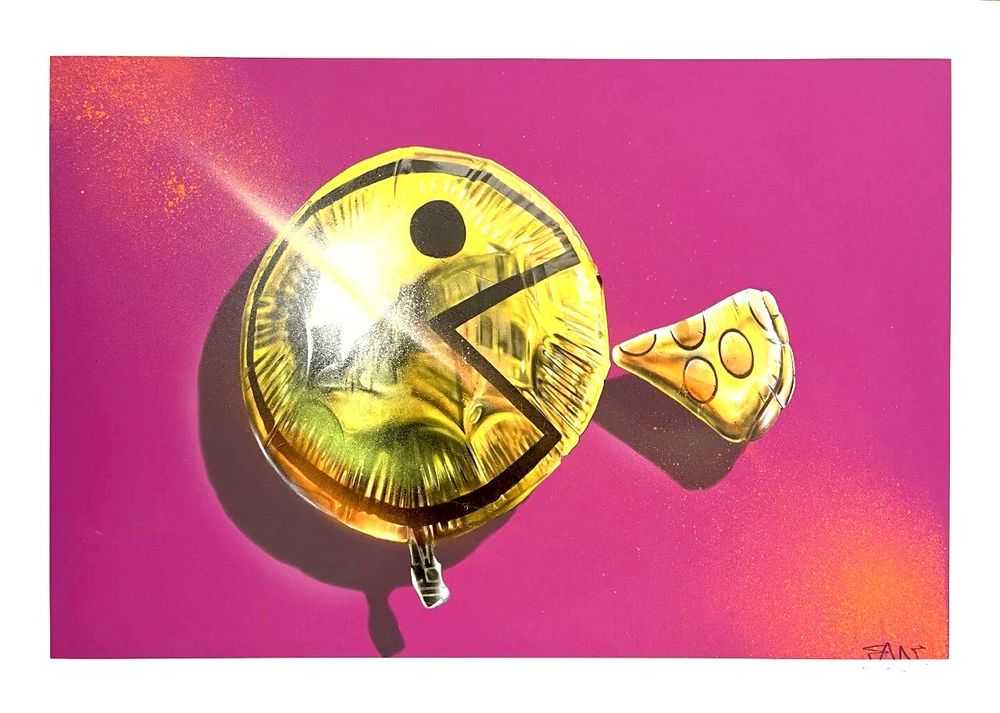 Fanakapan, ‘Piz Man’, 2022, Print, Pigment print hand-finished with spray paint, Enter Gallery, Numbered, Handfinished