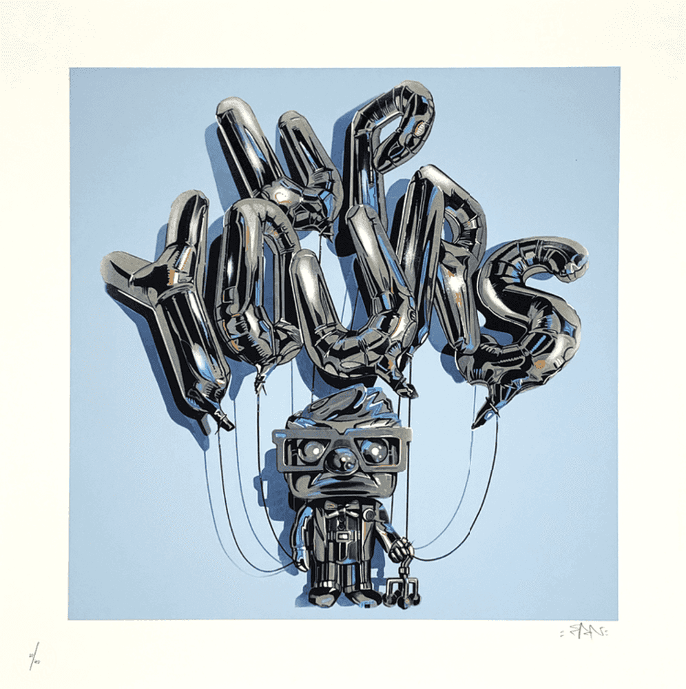 Fanakapan, ‘Up Yours (Sky)’, 05-09-2019, Print, Archival Pigment Print On 300gsm Somerset paper, Graffiti Prints, Numbered
