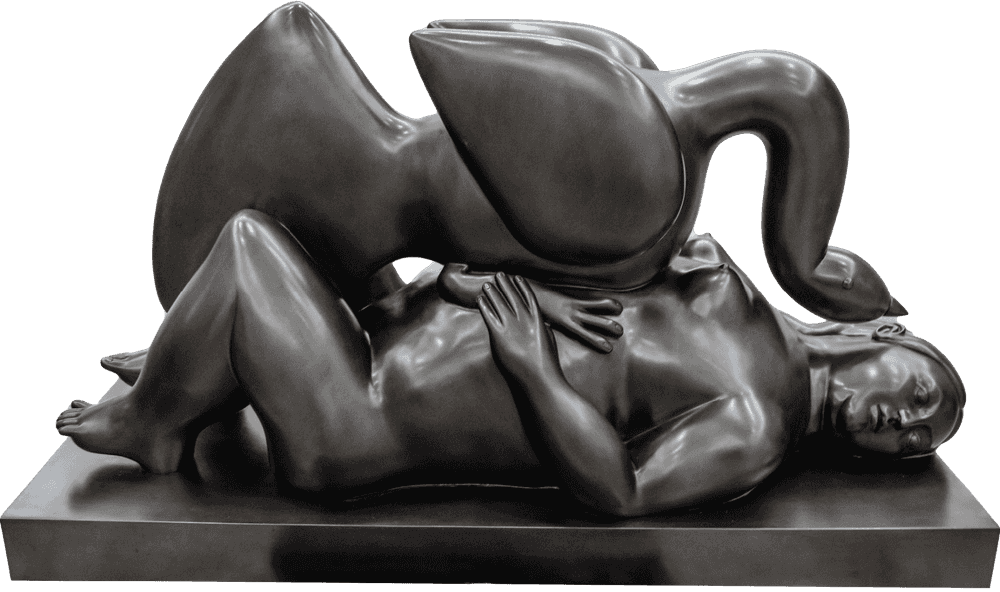 Fernando Botero, ‘Leda and the Swan’, 2006, Sculpture, Bronze, null, Numbered