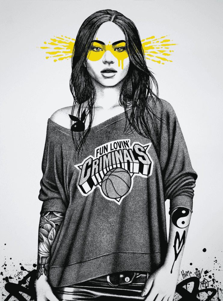 Fin DAC, ‘Come Find Yourself (Yellow)’, 29-04-2016, Print, Silkscreen print with hand-painted splash and hand finishing on 300gsm Somerset satin white paper, Beautiful Crime, Numbered, Handfinished