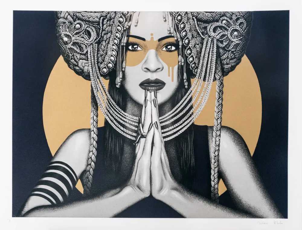 Fin DAC, ‘Sun Goddess II’, 25-10-2018, Print, 11 Colour Screenprint On 300 Gsm Somerset satin Paper, Graffiti Prints, Numbered