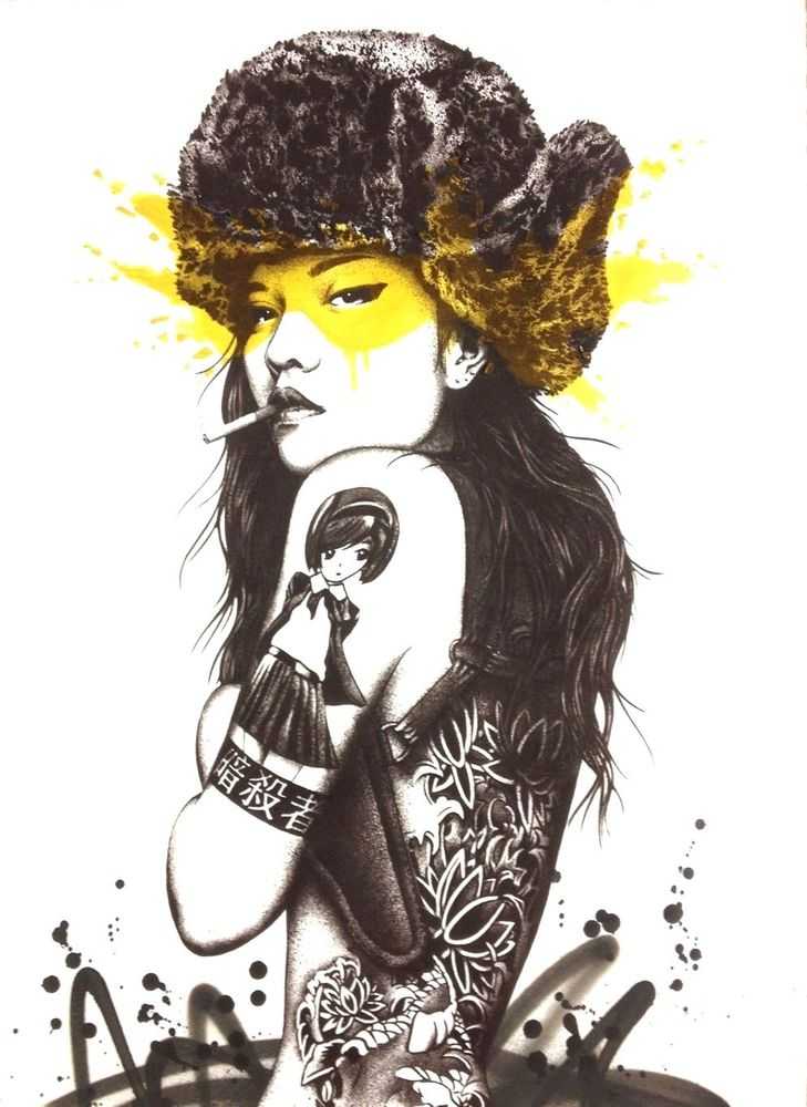 Fin DAC, ‘Killer Instinct (Gold)’, 15-11-2012, Print, Handpulled Screenprint with painted colour splash in acrylic and additional spraypaint styles and splashes on Somerset 300g/m, Pretty Portal, Numbered, Handfinished