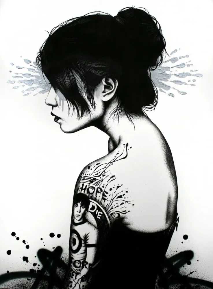 Fin DAC, ‘Moonchild (Moon Silver)’, 24-09-2013, Print, Handpulled Screenprint with painted colour splash in acrylic and additional spraypaint styles and splashes on Somerset Velvet 300g, Pretty Portal, Numbered, Handfinished