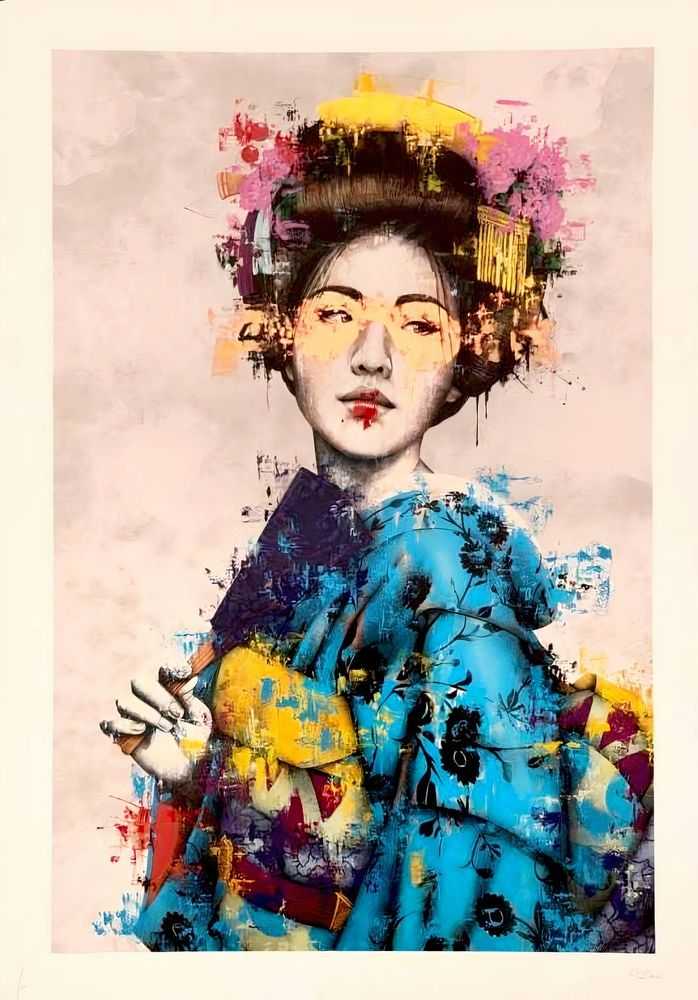 Fin DAC, ‘Sansho (Grey & Copper Leaf)’, 01-06-2020, Print, 23 Colour screenprint On 330 Gsm somerset satin Paper. Hand finished with Copper leaf on mask, Graffiti Prints, Numbered, Handfinished