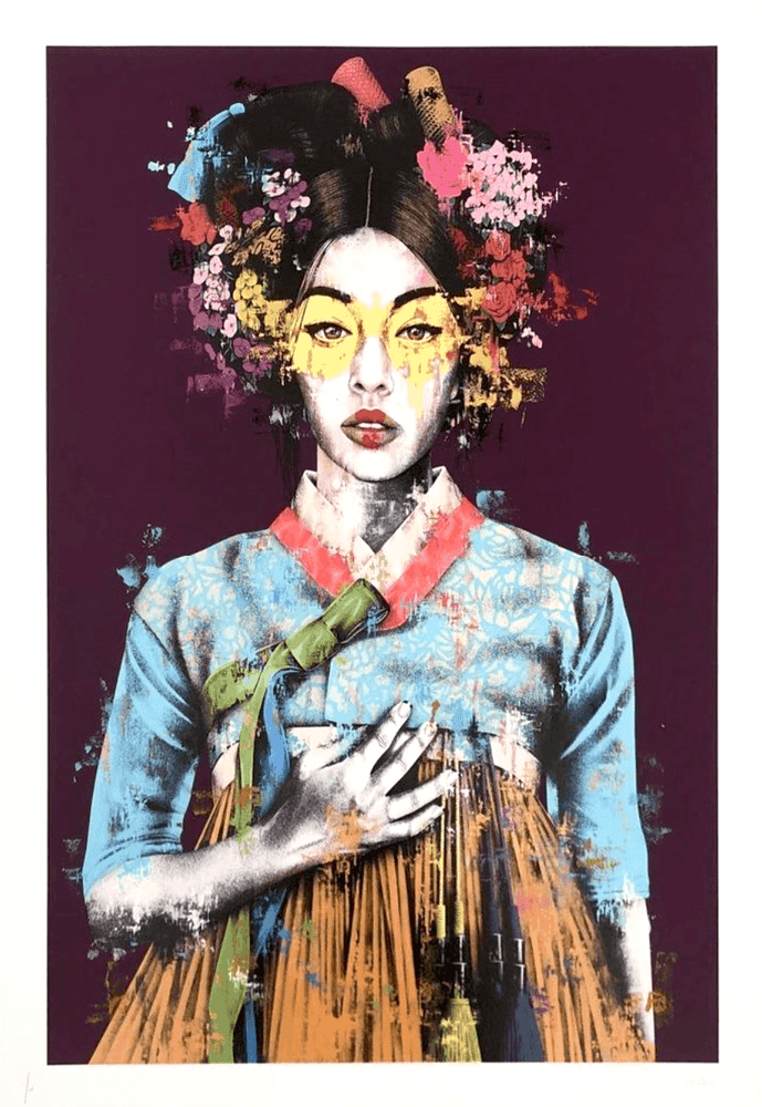 Fin DAC, ‘Sonyeo (Gold Leaf)’, 29-10-2020, Print, 24 Colour screenprint On 330 Gsm somerset satin Paper, Graffiti Prints, Numbered, Handfinished