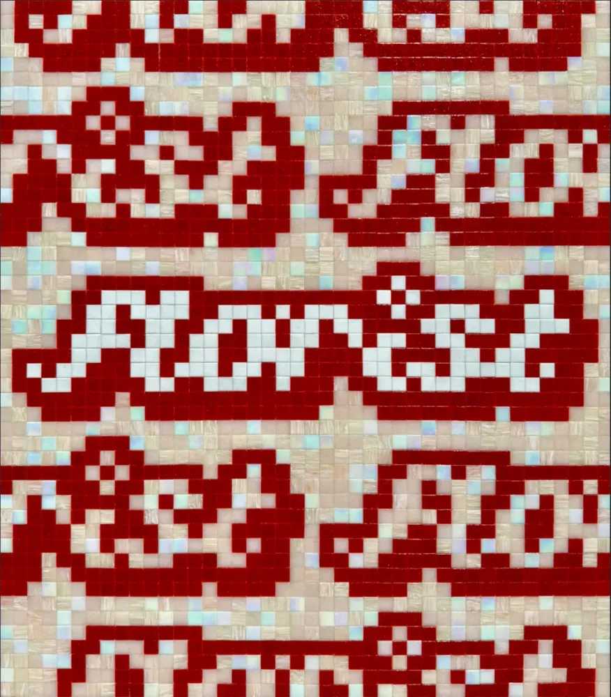 Florist, ‘Red, Light Pink and White’, 2025, Print, Mosaic on Dibond panel, Italian glass tesserae, 2 × 2 cm tiles, null, 