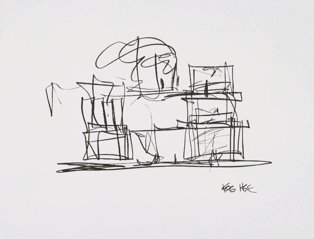Frank Gehry, ‘Study for New Frank Gehry House’, 2004, Print, 1 color lithograph, Gemini G.E.L. LLC, 