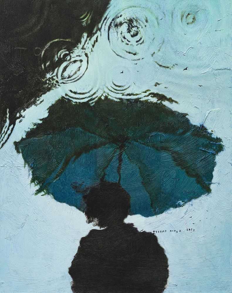 Friedrich Kunath, ‘Storms Never Last’, 2025, Print, UV pigment print with a matte varnish seal on Somerset 410gsm paper, hand-finished by the artist with fine acrylic paint, Avant Arte, Numbered, Handfinished