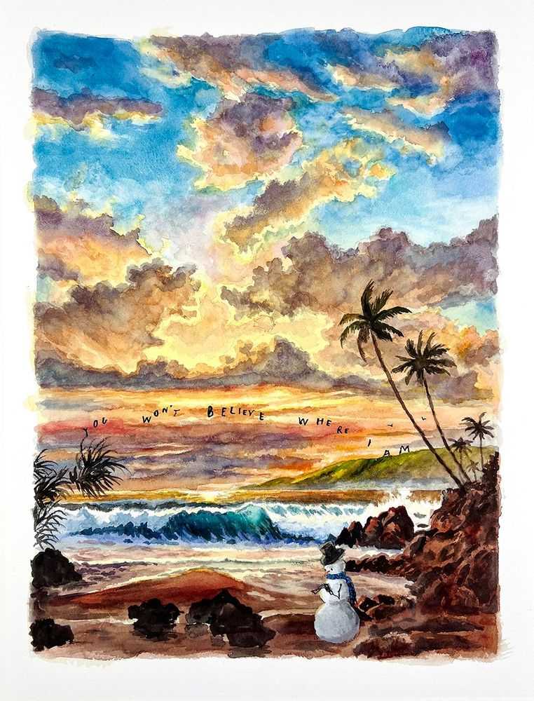 Friedrich Kunath, ‘You won´t believe where I am’, 2022, Print, Archival Pigment Print on Fabriano Artistico, Cold Pressed 100%, Cotton Rag Paper, 310 g/m2; Hand-finished in watercolors, VogelART, Numbered, Handfinished