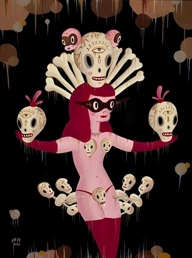 Gary Baseman, ‘Skeleton Girl’, 02-03-2011, Print, Giclee Print, Corey Helford Gallery, Numbered