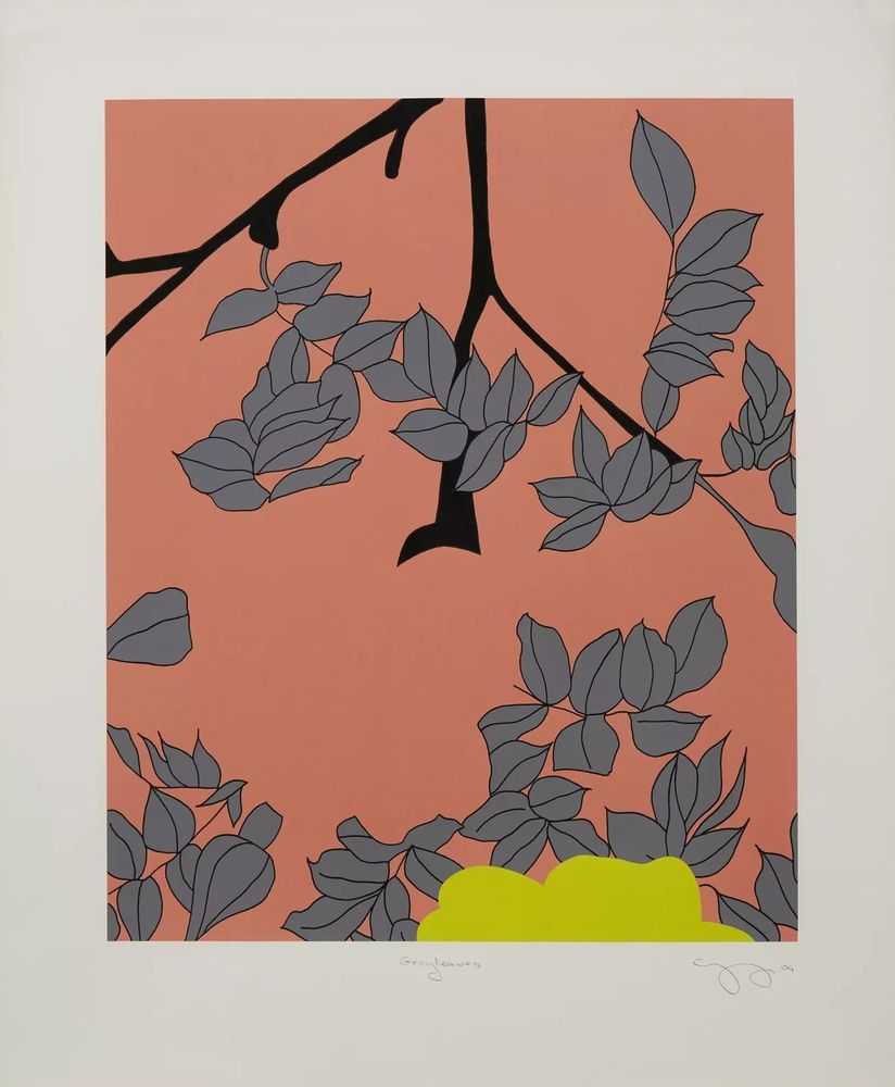 Gary Hume, ‘Grey Leaves’, 2004, Print, Screen print in 4 colours with one glaze, printed on 400gsm Somerset Tub, null, Numbered