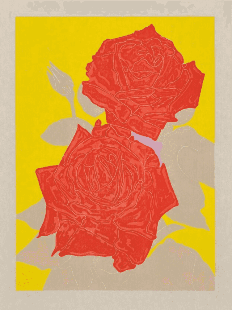 Gary Hume, ‘Two Roses’, 24-02-2009, Print, Japanese woodblock print, Other Criteria, Numbered, Dated