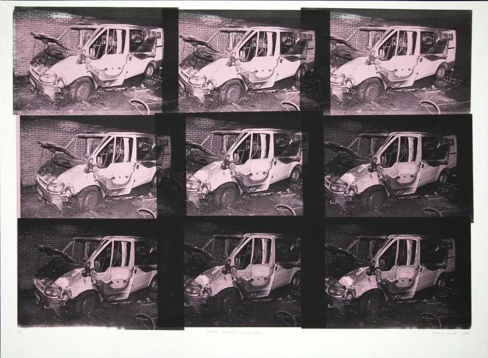 Gavin Turk, ‘Transit Disaster Burnt Out’, 2018, Print, Injet print, Paul Stolper Gallery, Numbered