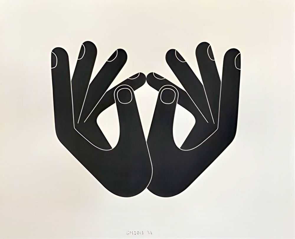 Geoff McFetridge, ‘Hand #1’, 21-03-2013, Print, Screen Print, Pottok Prints, Numbered