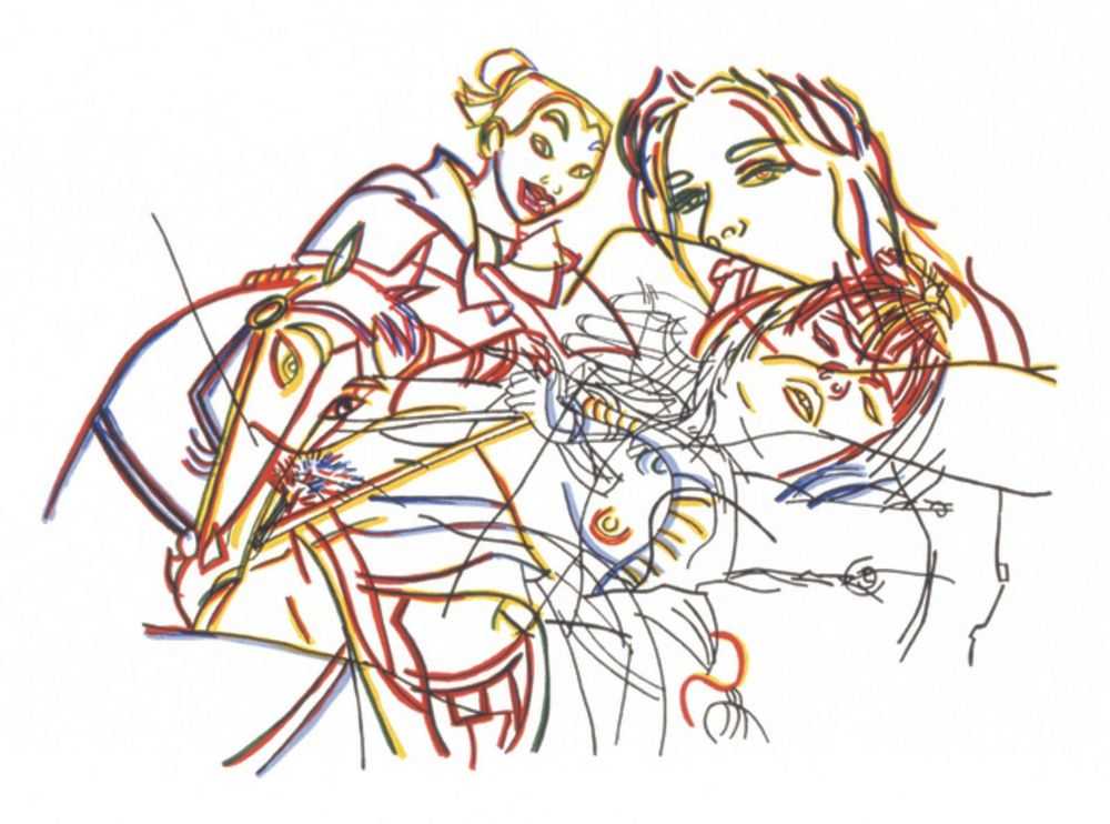 Ghada Amer, ‘Sleeping Beauty Without Castles’, 2002, Print, Screenprint, null, 