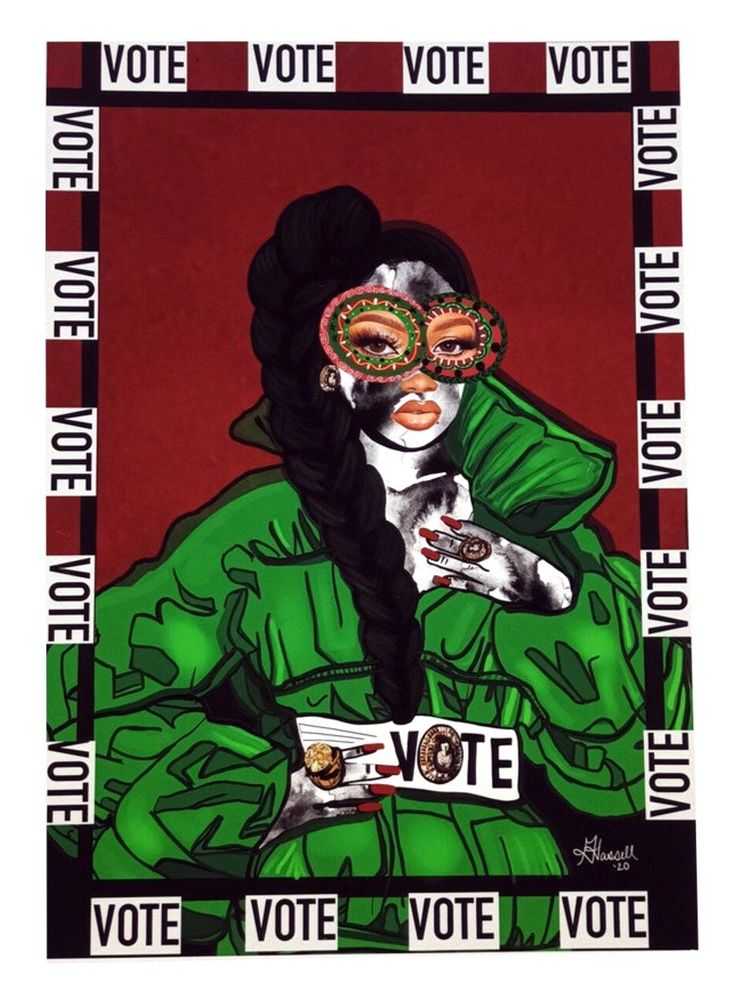 Gherdai Hassell, ‘Vote’, 2020, Print, Pigment print on thick matte paper, Self-Released, Numbered