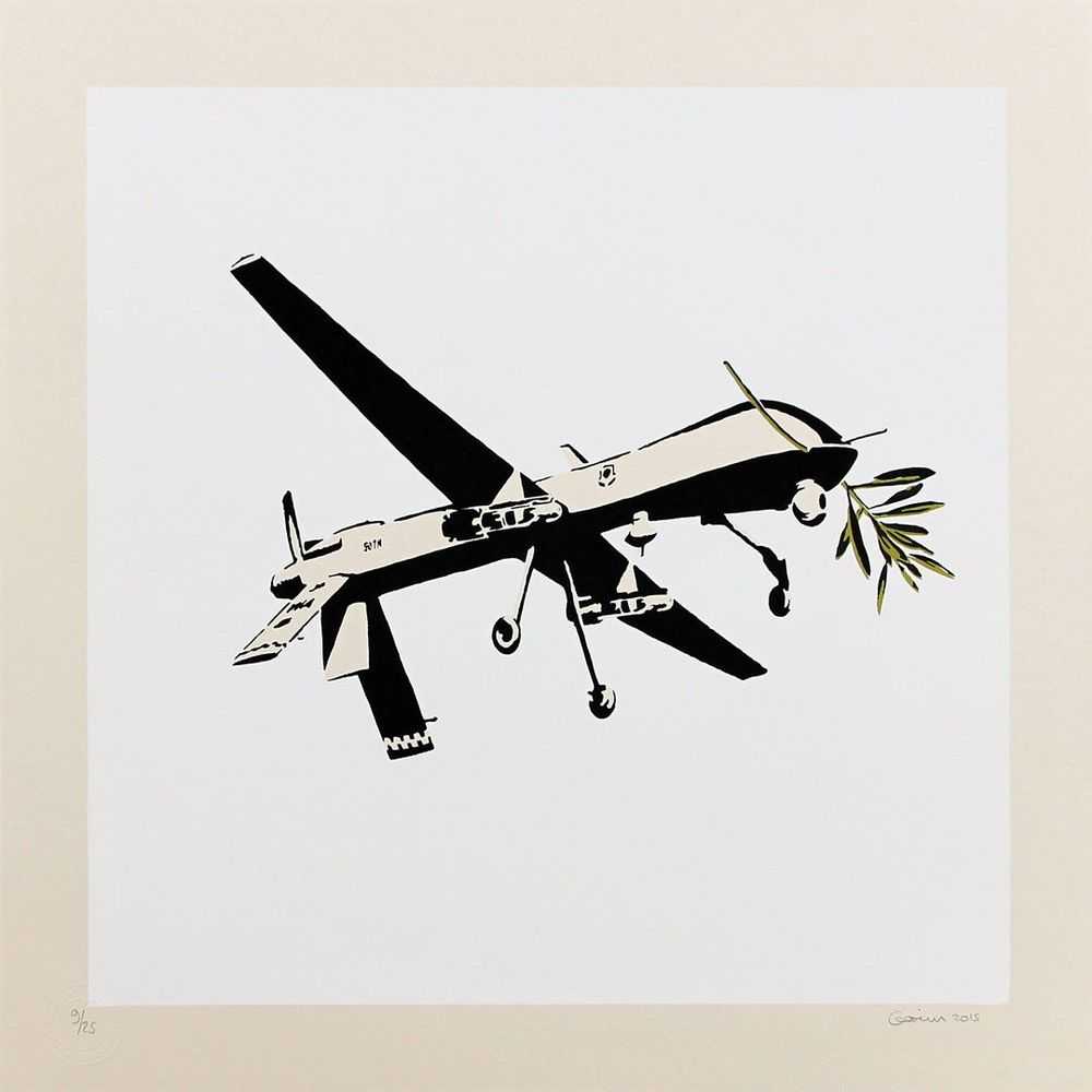 Goin, ‘Droned Peace’, 2015, Print, 3 colors screenprint, Self-released, Numbered