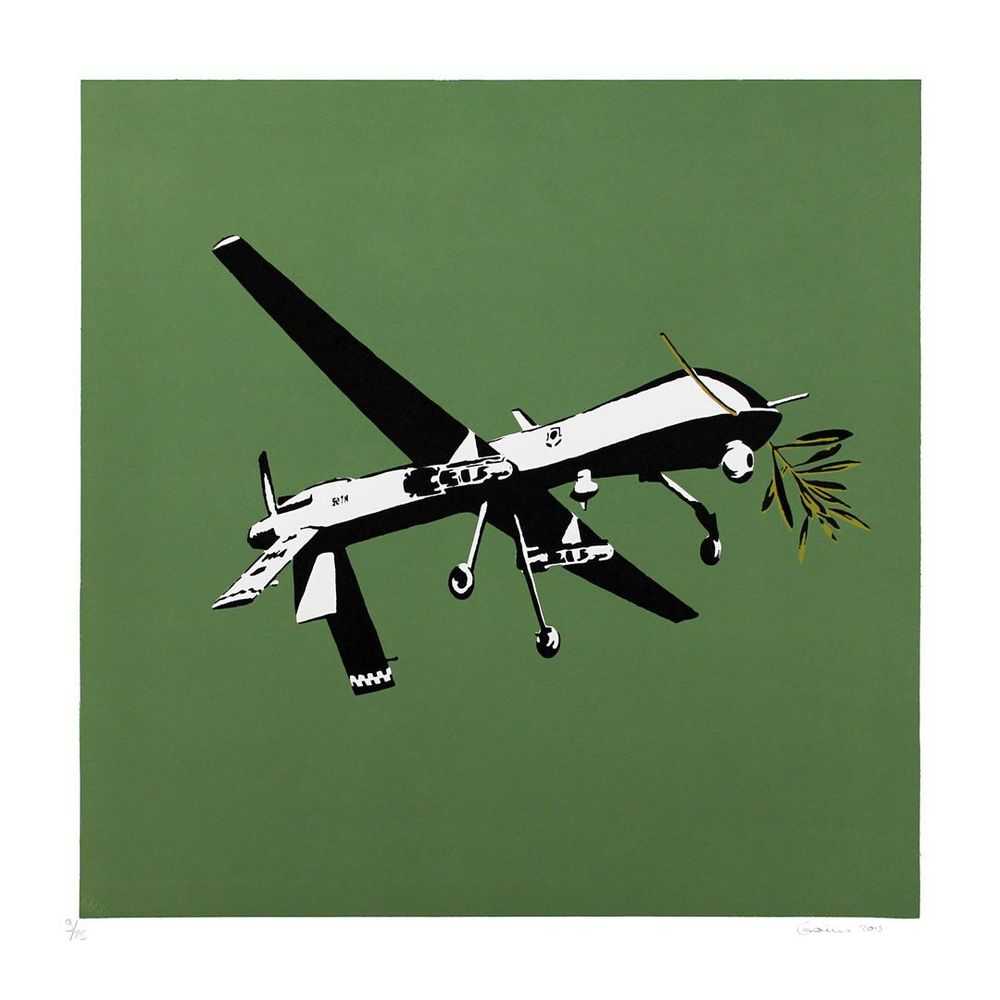 Goin, ‘Droned Peace (Khaki)’, 2015, Print, 3 colors screenprint, Self-released, Numbered