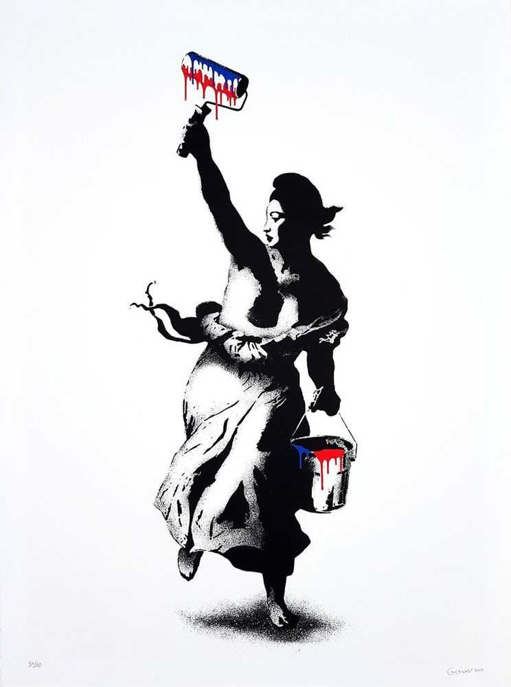 Goin, ‘La Marianne au Rouleau’, 2018, Print, 4 colors screenprint, Self-released, Numbered