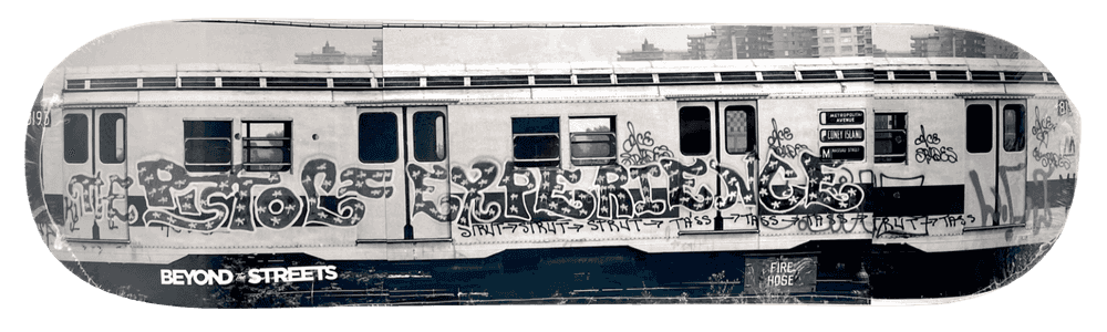 Gordon Matta Clark, ‘Pistol Experience, 1973’, 2021, Collectible, Screen Print on Fine 7-ply Maple Wood. Features Gordon Matta Clark's famous train mural artwork created in 1973., null, 