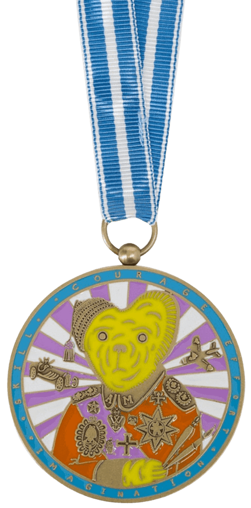 Grayson Perry, ‘Teddy Bear Necklace Medal’, 18-10-2018, Collectible, Weathered Florentine bronze, with ribbon, pouch, Monnaie De Paris, 