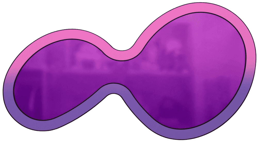 Greg Bogin, ‘Mirror (Grape Jelly)’, 14-10-2021, Print, 3-colour hand-pulled screenprint on shaped die-cut purple mirrored plexiglass, Louis Buhl & Co, Numbered