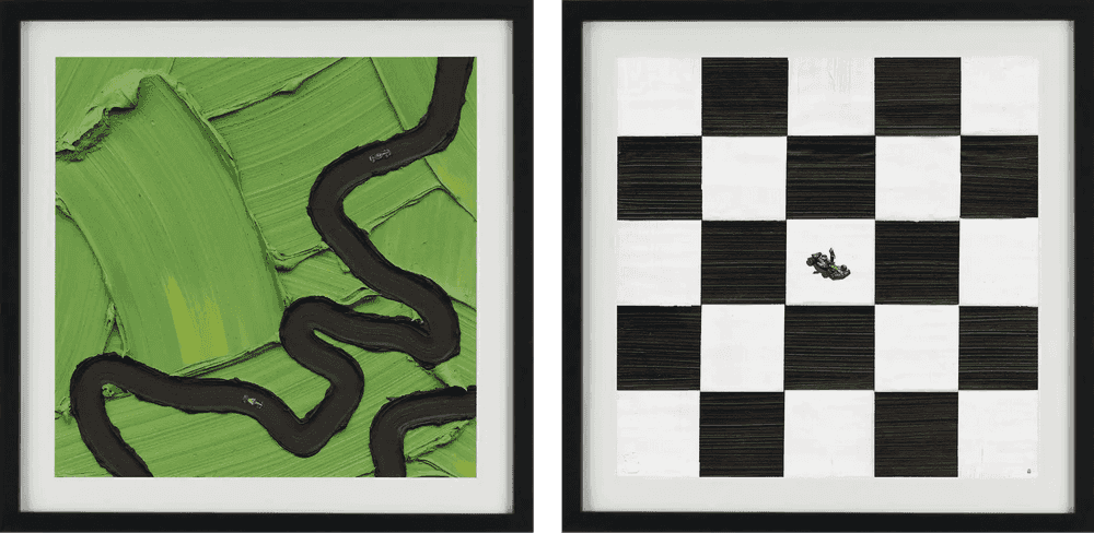 Werner Bronkhorst, ‘All Four Victory & On The Right Track (Set of 2)’, 2025, Print, Giclée Hahnemühle Photorag paper with black solid wood frame, bordered by a white mount, null, Framed