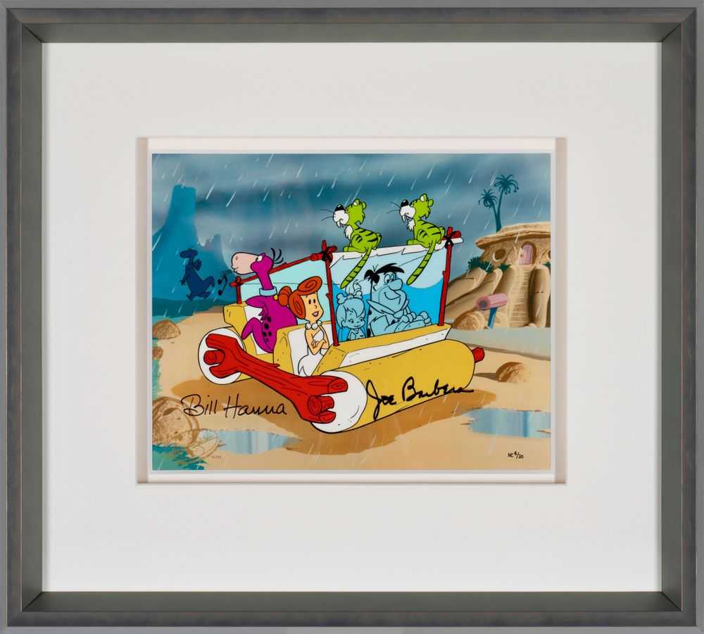 Hanna-Barbera, ‘Flintstones Windshield Wiper’, 2020, Print, Fine Art Print, Castle Fine Art, Numbered, Framed