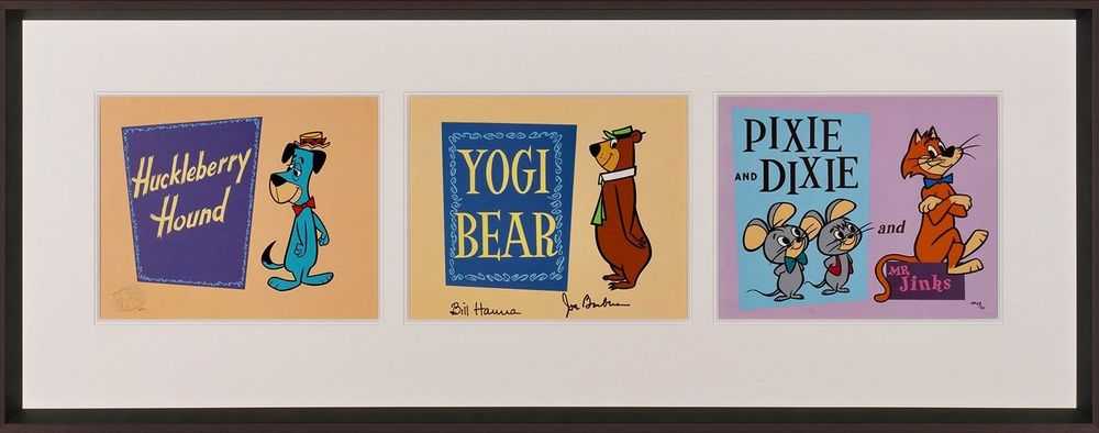 Hanna-Barbera, ‘The Huckleberry Hound Show (Triptych)’, 2021, Print, Fine Art Print, Castle Fine Art, Numbered, Framed