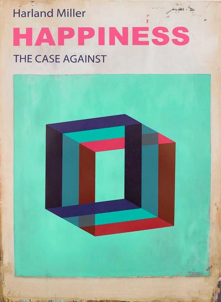 Harland Miller, ‘Happiness: The Case Against (Small)’, 2017, Print, Polymer gravure with photo etching and woodcut, Manifold Editions, Numbered