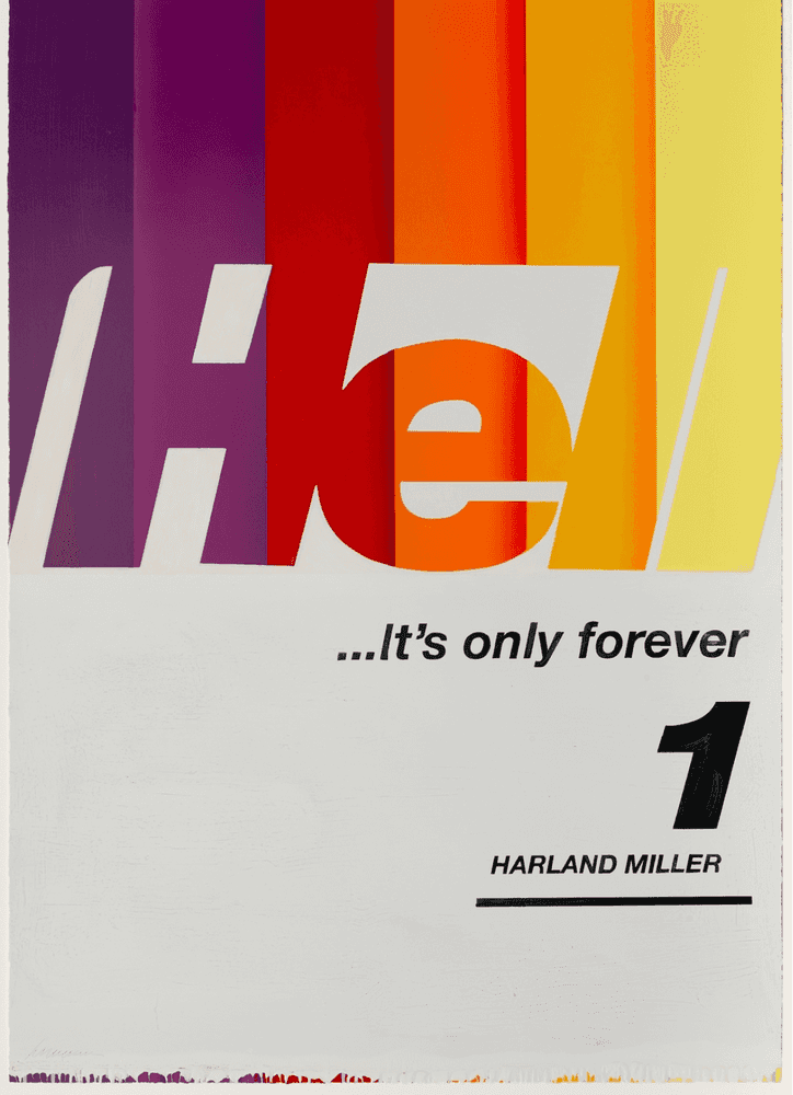 Harland Miller, ‘Hell... It's Only Forever 1 (Large)’, 2020, Print, Woodcut on paper, null, Numbered
