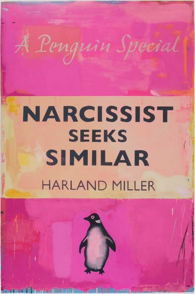 Harland Miller, ‘Narcissist Seeks Similar’, 2020, Print, Etching with relief printing, Manifold Editions, Numbered