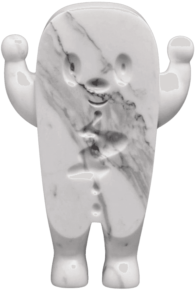 Haroshi, ‘GUZO (White)’, 2021, Sculpture, Statuario marble, with the stone’s distinctive grey and gold veining lending each piece its own unique character, Avant Arte, Numbered, Dated