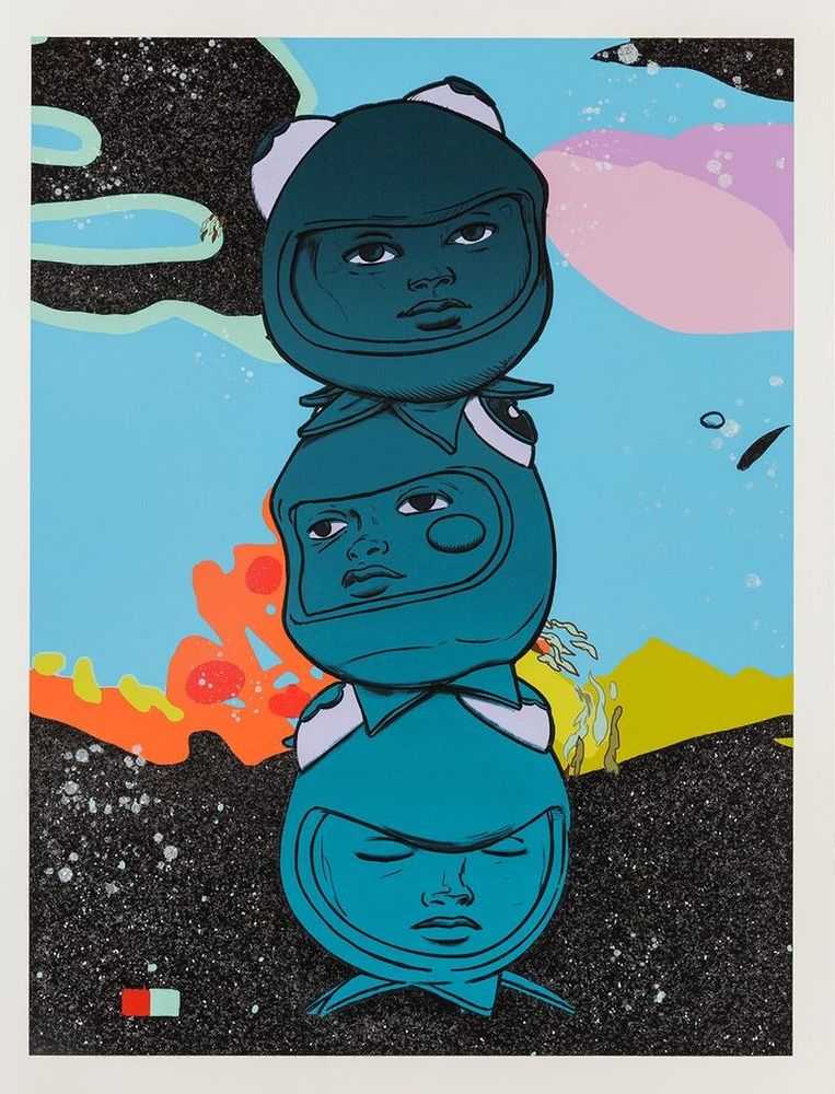 Hebru Brantley, ‘3 The Hard Way’, 2020, Print, 19 layer Silkscreen print with a diamond dust finish on 100% cotton paper, Somerset Tub Sized 410gsm, Avant Arte, Numbered