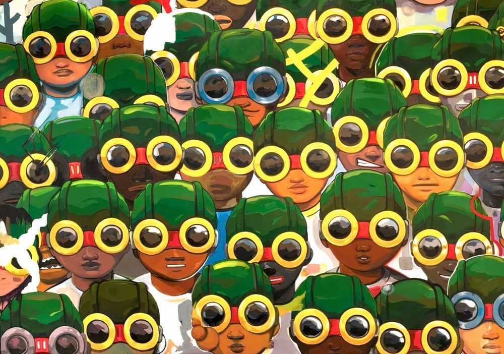 Hebru Brantley, ‘Suspects’, 2018, Print, Screenprint in colours on wove paper, null, Numbered