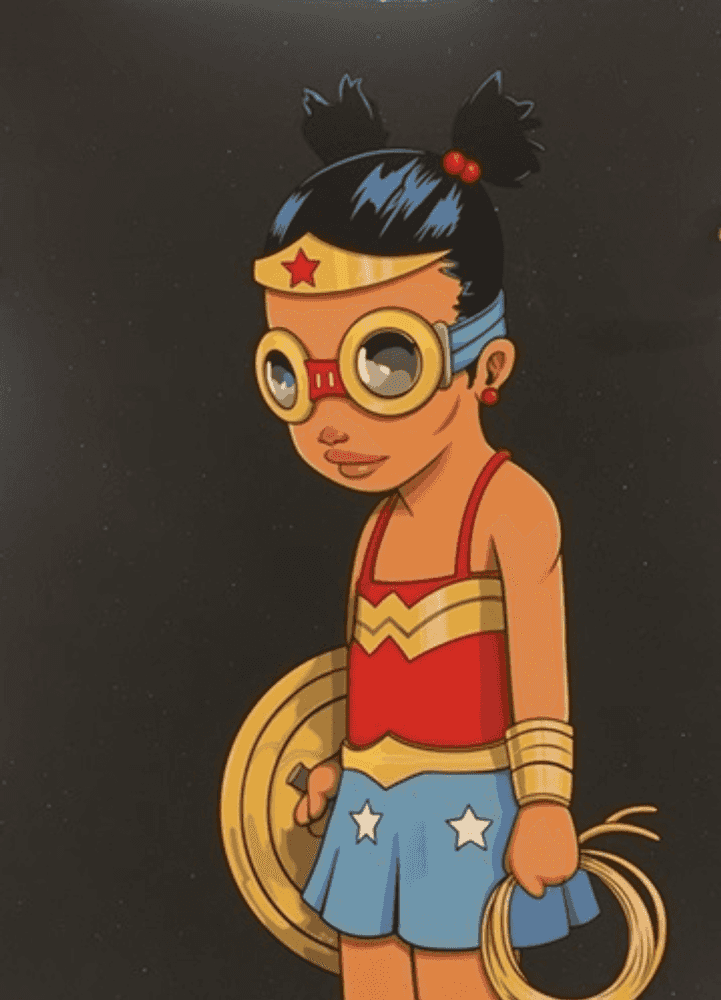 Hebru Brantley, ‘Wonder’, 2018, Print, 18 colour Hand Pulled screenprint on Mohawk Superfine UltraWhite, 160 lb cover, Deckled Edges, Avenue des Arts, Numbered